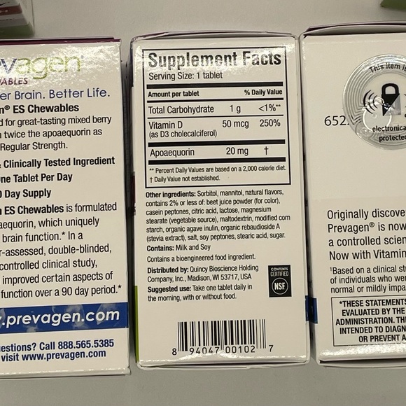 Prevagen 3 Pack Improves Memory EXTRA Strength Caps - Picture 2 of 2